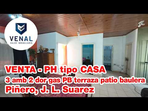 For Sale: House-style townhouse in José León Suárez—3 rooms, 2 bedrooms, gas, all on the ground floor, terrace, patio, storage room