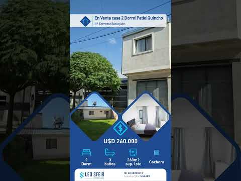 For Sale: 3-Bedroom House | Patio and Separate Barbecue Area with Potential for Expansion in Terrazas, Neuquén