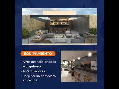 Apartment for Rent WITH ELEVATOR AND 2 BEDROOMS in San Ramón Norte, Mérida, Yucatán.