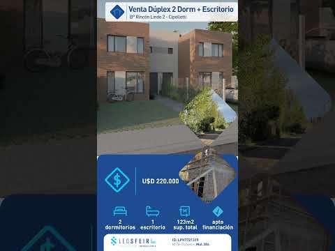 FOR SALE: 2-BEDROOM DUPLEX   OFFICE | RINCÓN LINDO NEIGHBORHOOD - CIPOLLETTI | UNDER CONSTRUCTION