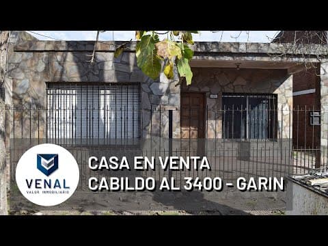 House for sale in Garin: 3 bedrooms, spacious lot, garden, tiled terrace, 1 block from the station—a great opportunity!
