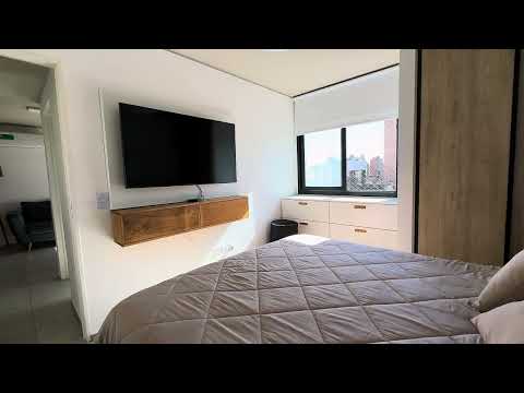 NUEVA CORDOBA 1-bedroom apartment with balcony, 100% FURNISHED, terrace amenities, PARKING