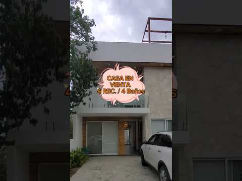 CASA EN VENTA 4REC 4.5 BAÑOS  EN RIVIERA MAYA PUERTO MORELOS CON ALBERCA PRIVADA