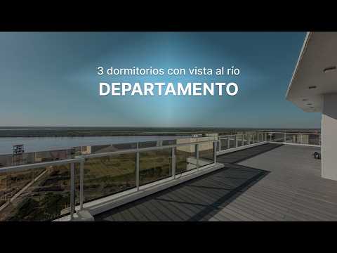 3-bedroom apartment with 2 parking spaces and a view of the river