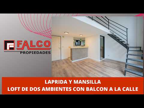 A very bright loft-style apartment with a balcony facing the street