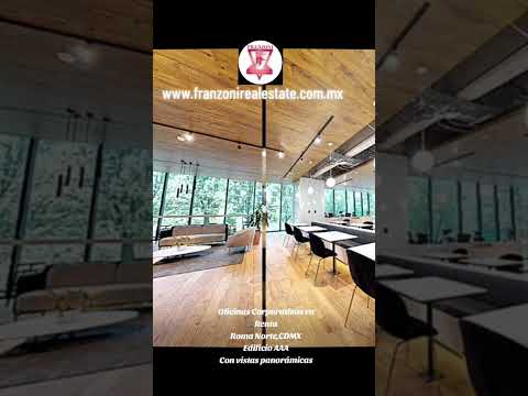 Office for Rent – Roma Norte, Mexico City, AAA-Rated Building with Panoramic Views—Accommodates Up to 10 People!