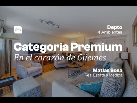 For Sale - Premium 4-Room Apartment - 3 Parking Spaces, 2 Storage Rooms - Güemes Area