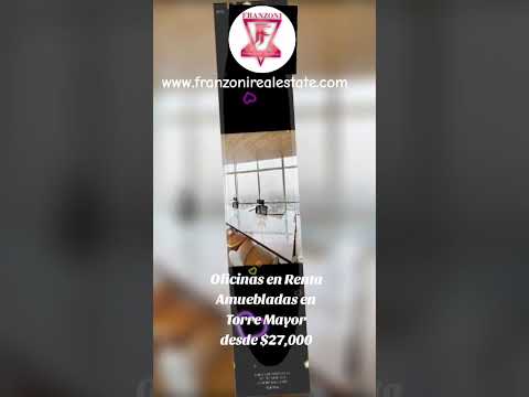 Office for Rent on Paseo de la Reforma in Mexico City, located in a spectacular office tower—Furnished