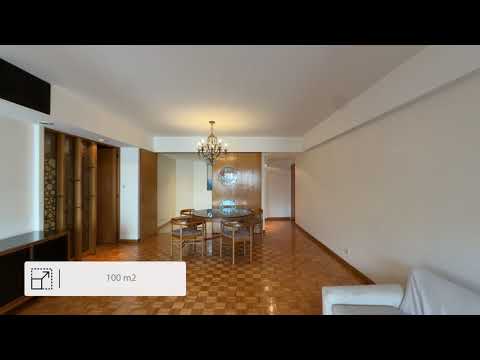 Apartment for sale in Recoleta: 3-room unit with maid's quarters, garage, and storage room; 24-hour security