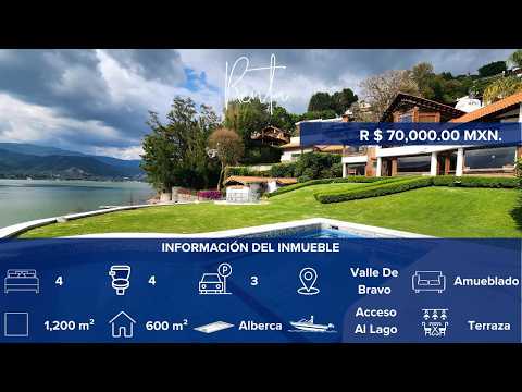 House for Sale or Rent with a Lake View in Valle de Bravo