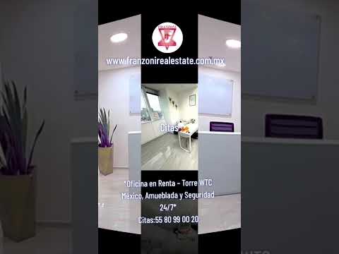 Furnished Office for Rent – WTC Mexico Tower, Utilities Included and 24/7 Security!