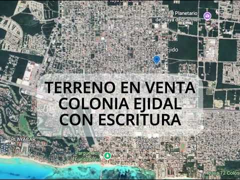 Corner Lot for Sale, registered under the Col Ejido title, 1 block from Constituyentes, Playa del Carmen P45435