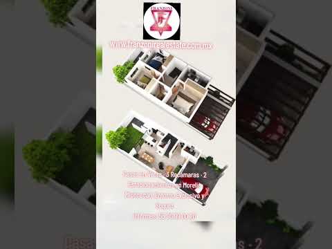 Homes for Sale · 3 Bedrooms · 2 Parking Spaces in Morelia, Michoacán, Exclusive and Safe Neighborhood