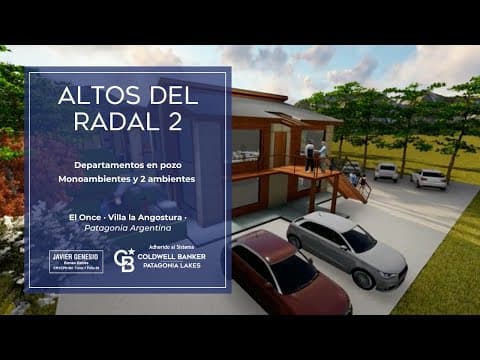 FOR SALE: Ground-floor apartment, 2 rooms, 50 m², with park and garage, downtown Villa La Angostura
