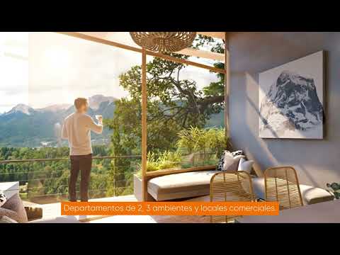 45 m² ground-floor apartment with mountain views. 50% down payment, 18 monthly payments