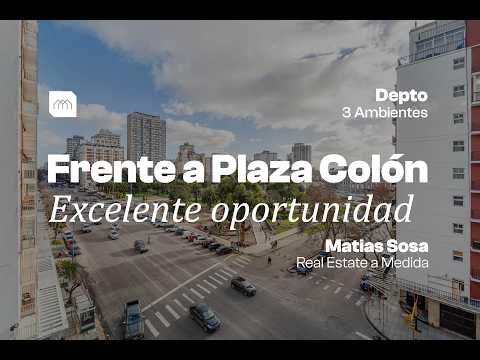 For Sale - Apartment - 3 rooms - on the street - with a balcony - view of Plaza Colón