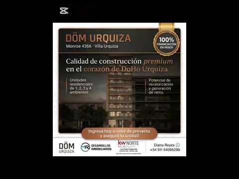 URQUIZA VILLA FOR SALE | 3-ROOM APARTMENT | FINANCING AVAILABLE | BALCONY | AMENITIES | DoHo | CABA