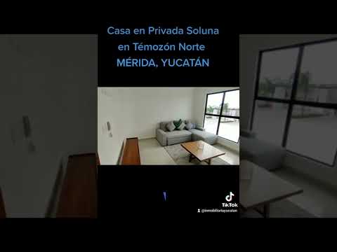 House for sale in PRIVASA SOLUNA in Temozón, 5 minutes from Plaza La Isla, Mérida, Yucatán.
