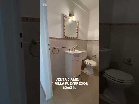 FOR SALE: 3-room apartment with 2 bathrooms and a front balcony in Villa Pueyrredón