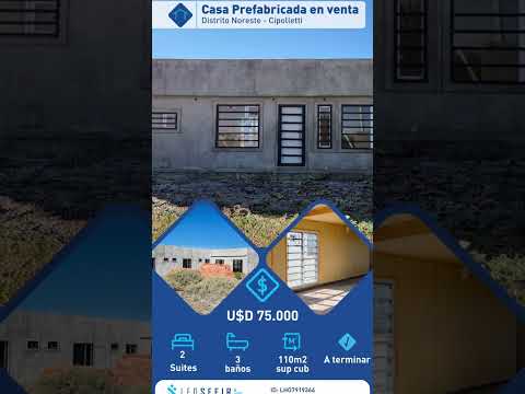 Prefab House for Sale (To Be Completed) - 2 Bedrooms - Northeast Neighborhood District - Cipolletti