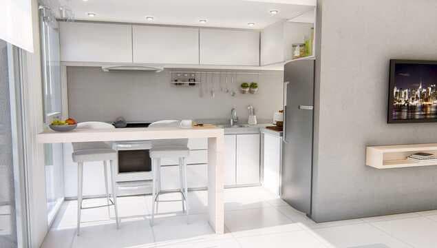 3-Room Apartment with Balcony, Ocean View, Double Garage, La Perla—Brand New