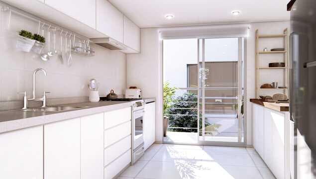 3-Room Apartment with Balcony, Ocean View, Double Garage, La Perla—Brand New