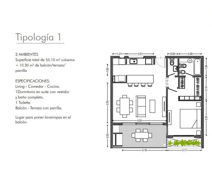 For Sale in Pozo. 2-room apartment, 70 m², with balcony and garage, San Isidro. CLOSING DEC. 27