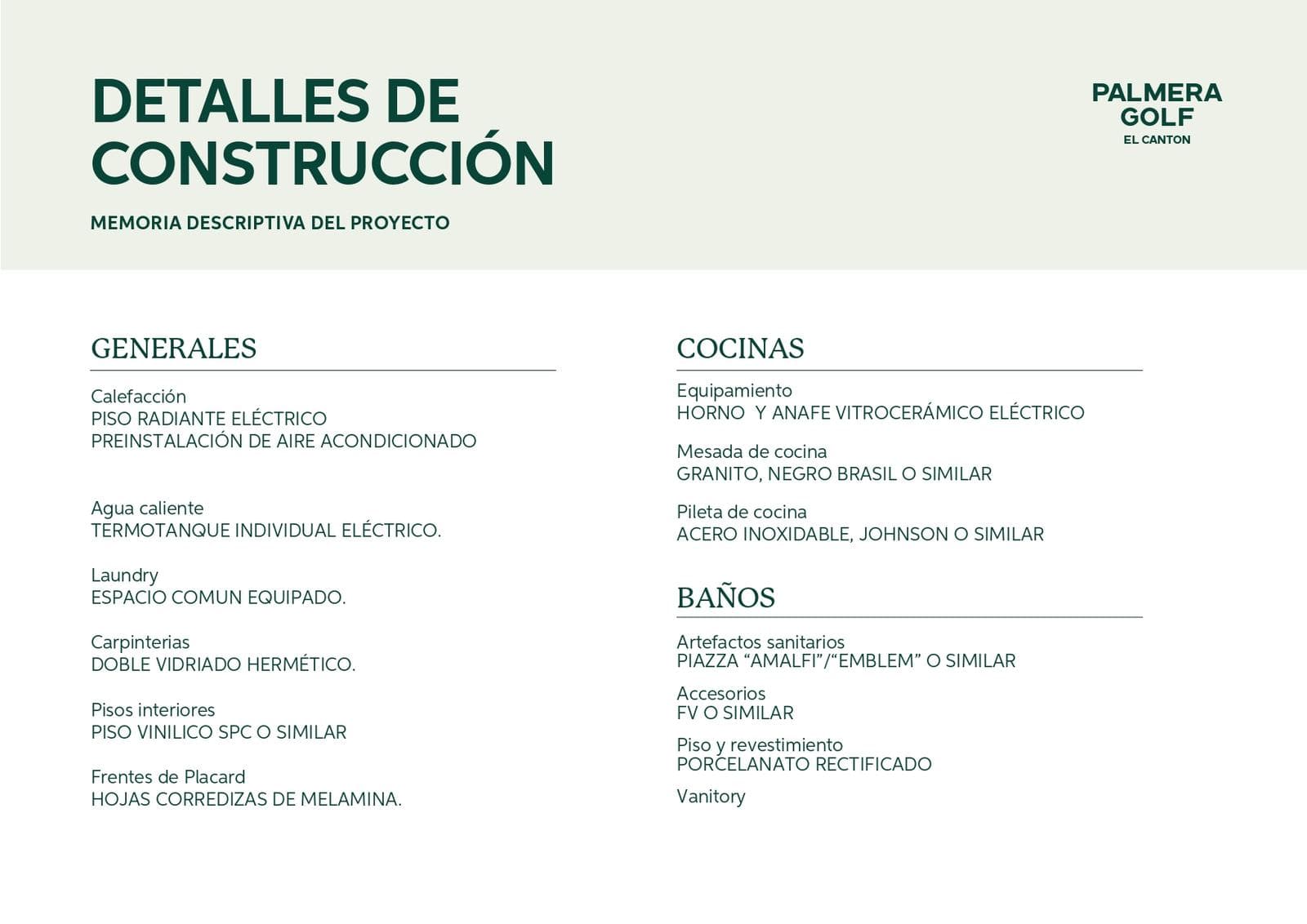 Well for sale: Palmera Golf El Canton ESCOBAR