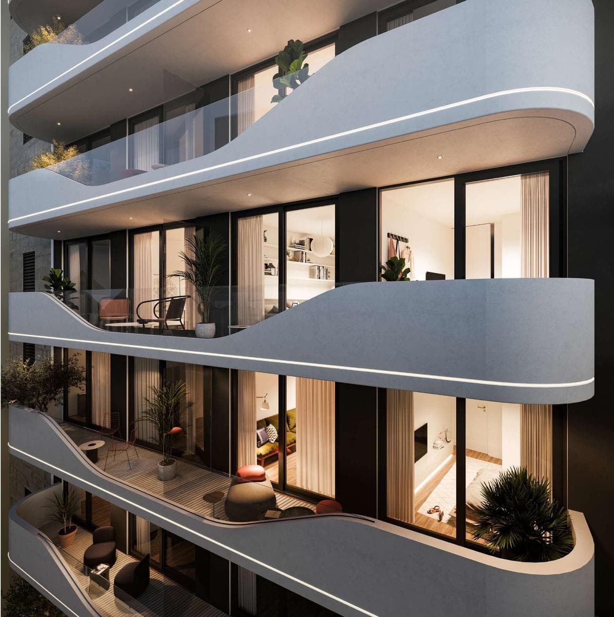 One-room apartment in Palermo with a balcony