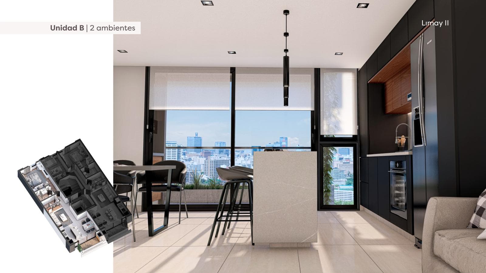 For Sale - Apartment - 3 Rooms - Güemes Area