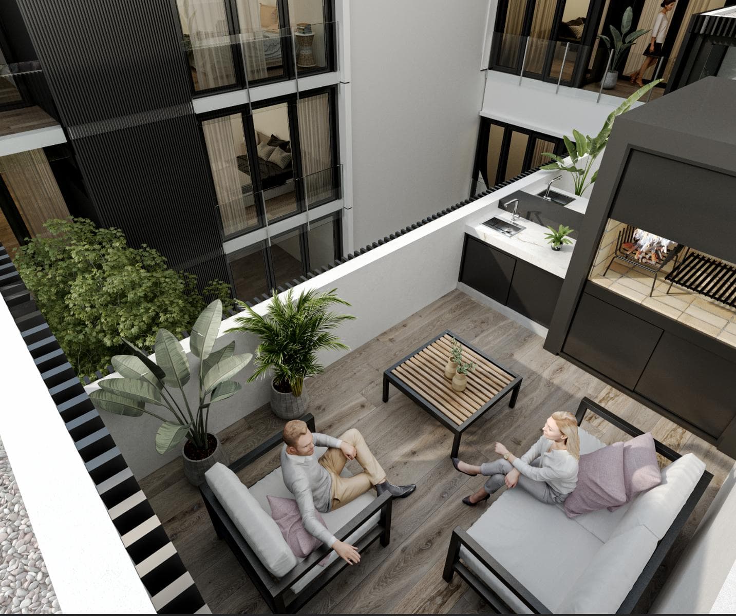 FINANCED: Lafinur and Tupiza Apartment for Sale - 2-room apartment facing the back of the building