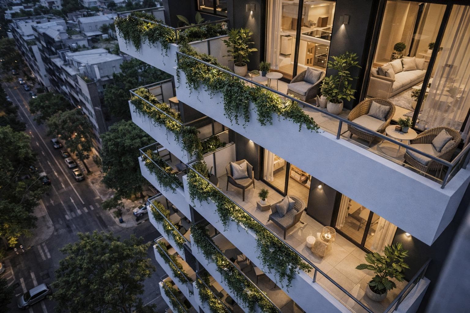 One-room apartment with a balcony in Belgrano