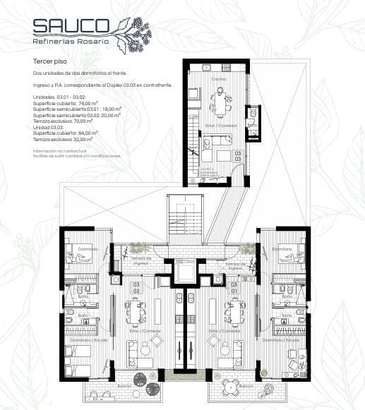 Departamento en venta 2 dormitorios - Refinerías, Rosario