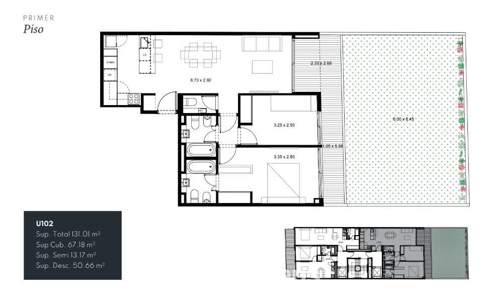 Brand-new 4-room apartment for sale in Belgrano