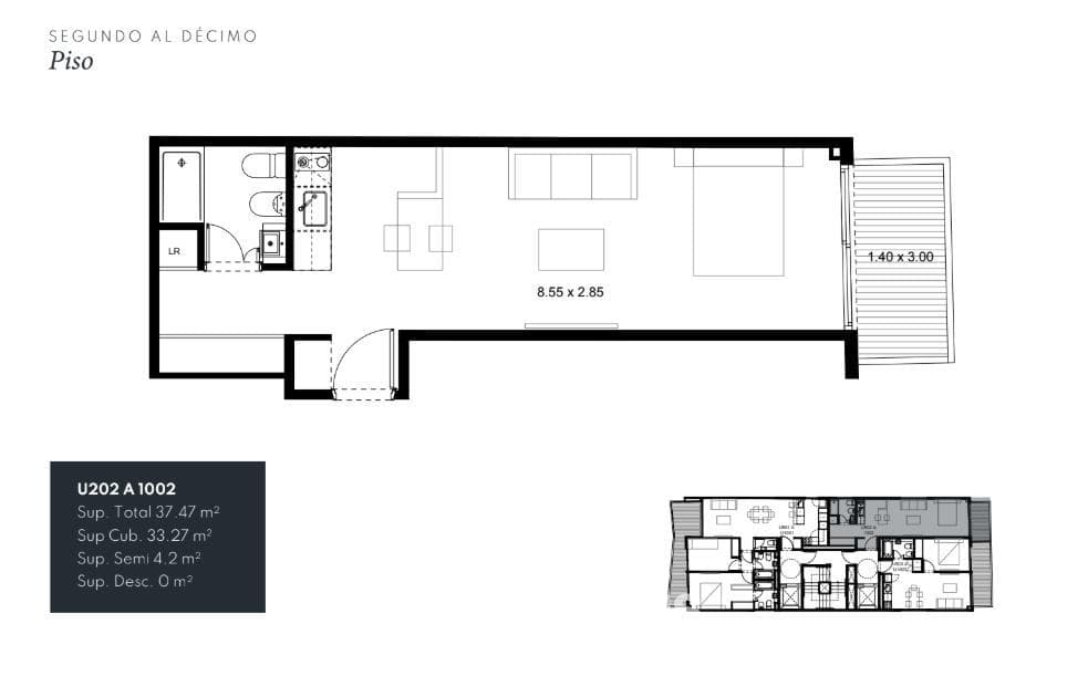 Brand-new 4-room apartment for sale in Belgrano