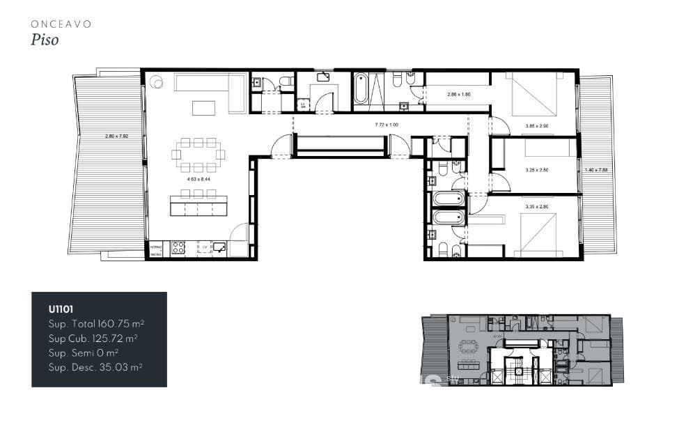 Brand-new 4-room apartment for sale in Belgrano