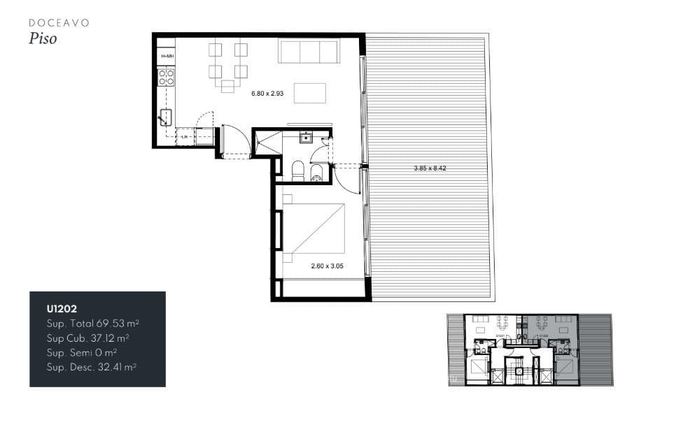 Brand-new 4-room apartment for sale in Belgrano