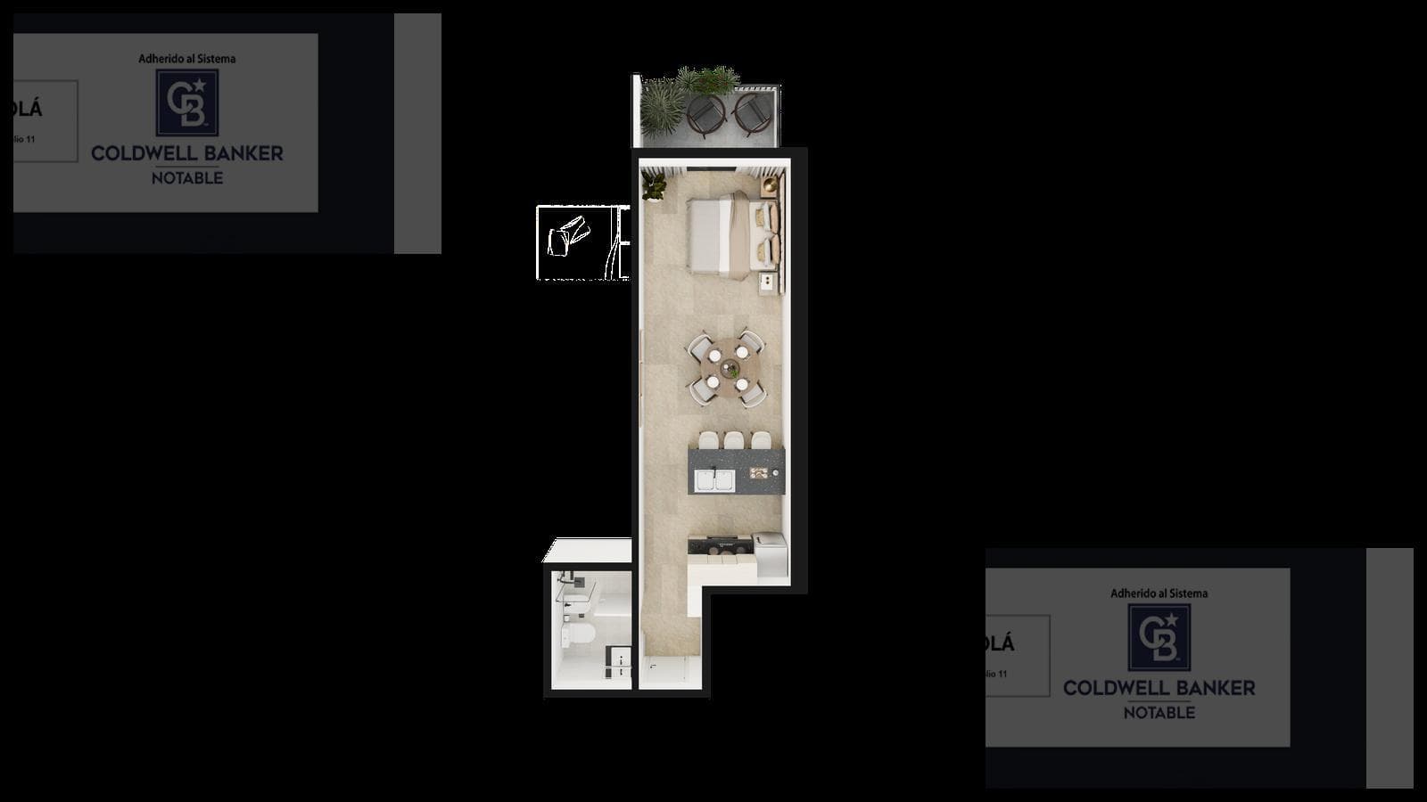 FOR SALE / 2-room apartment, 54 m², Artigas