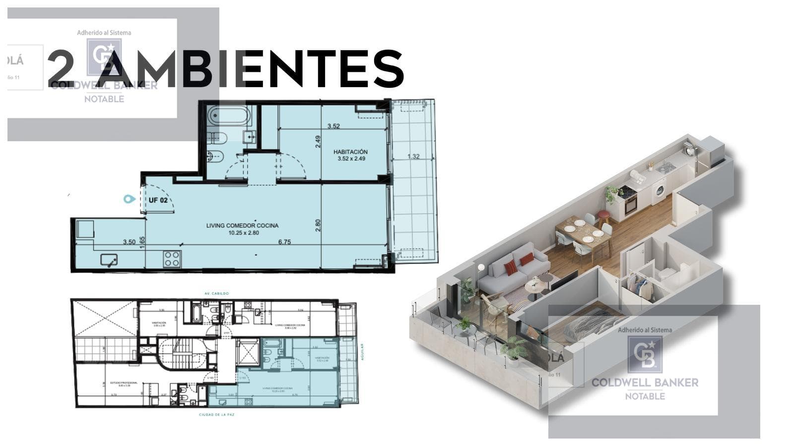FOR SALE / 2-room apartment, 3rd floor, Belgrano, Aguilar 2483