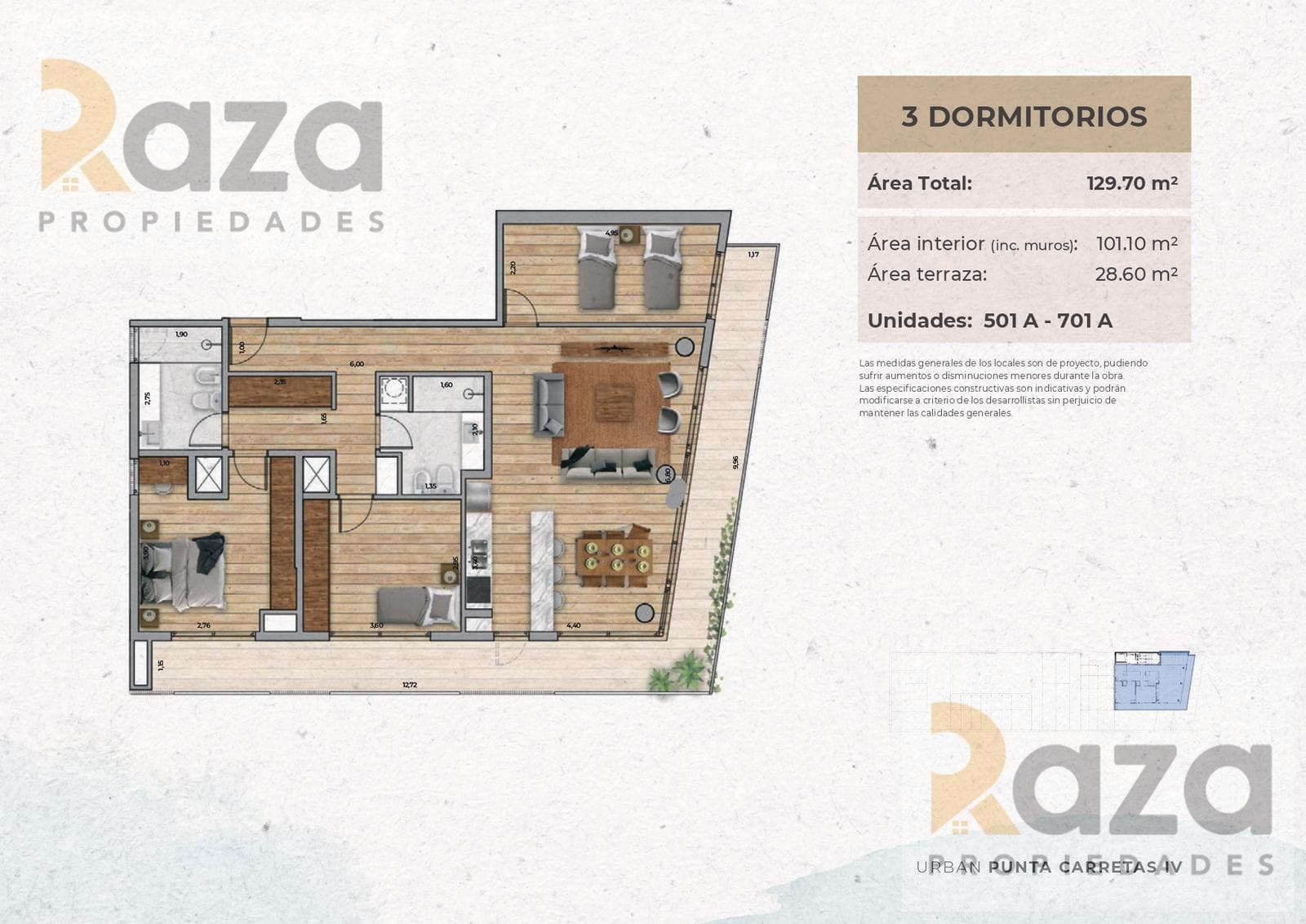 3-Bedroom Apartment for Sale in Punta Carretas
