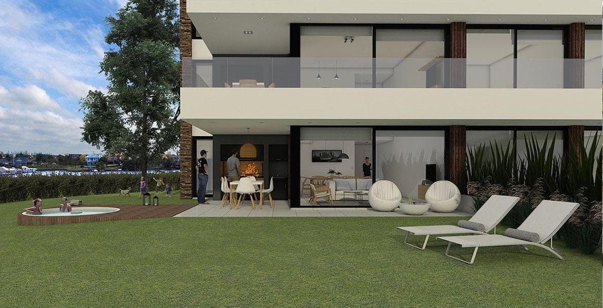 Ground-floor apartment with garden for sale in VILAGO - NORDELTA - 3 bedrooms with garage and storage room - amenities (RENTED)