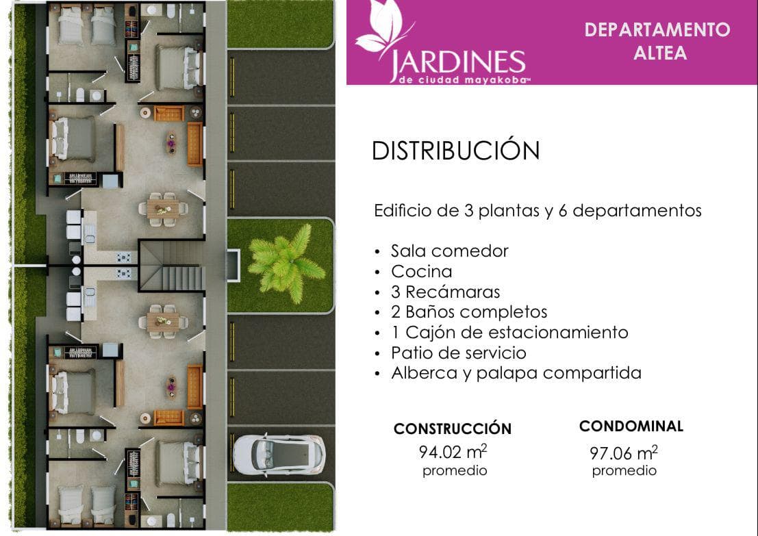 Jardines de Mayakoba Apartment: 3 Bedrooms and Shared Pool