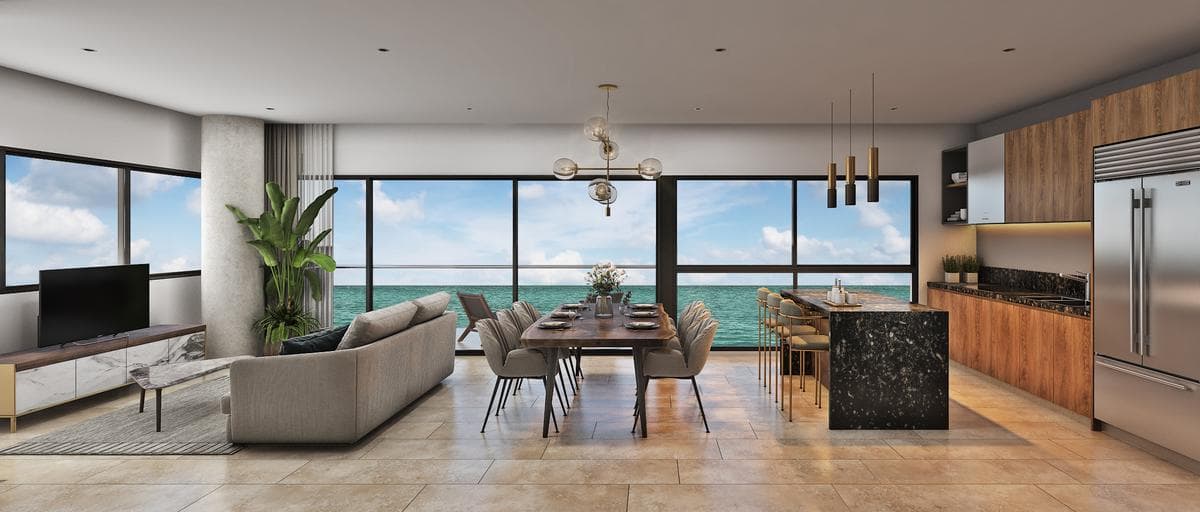 Penthouse with a solarium for sale at YUCALPETÉN RESORTS in Progreso, Yucatán.