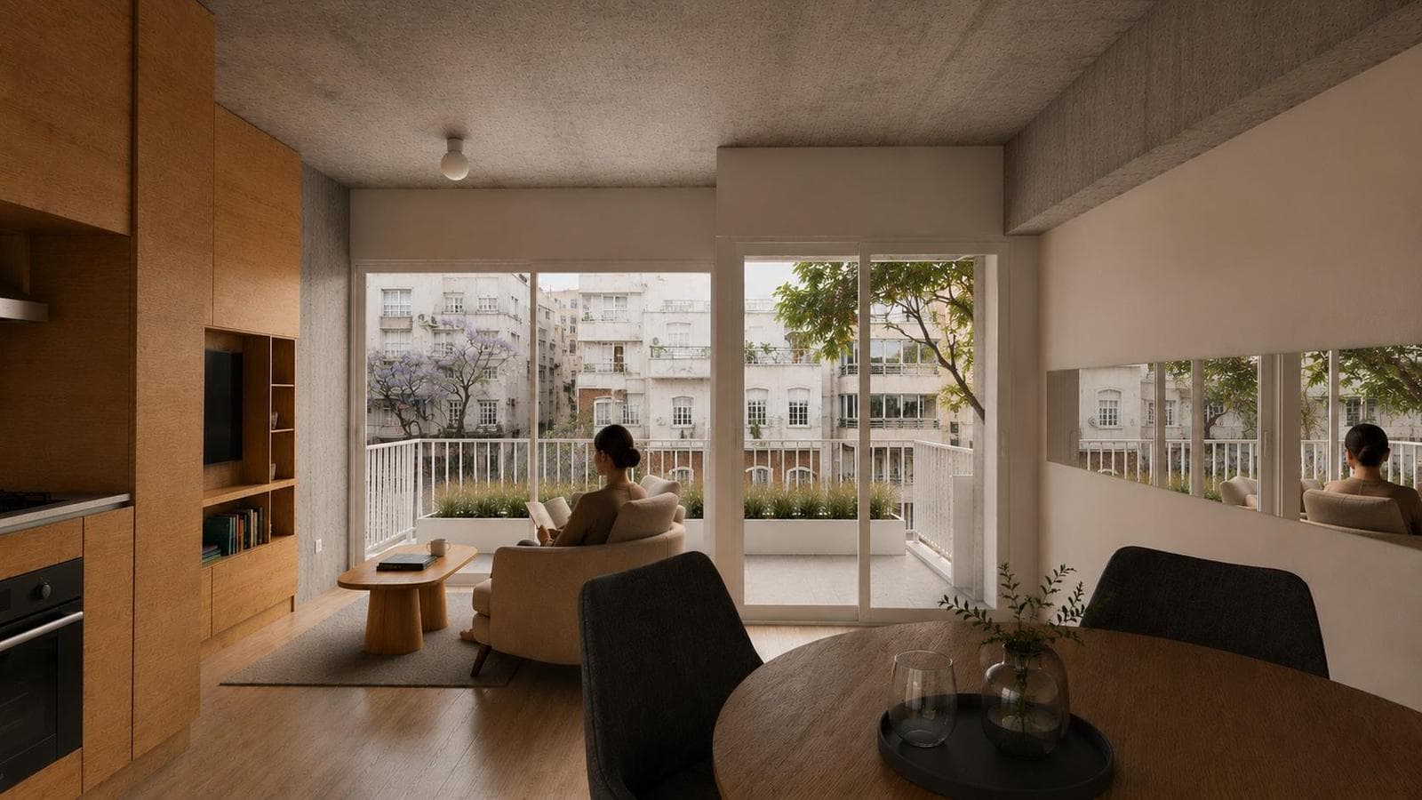 One-bedroom apartment for sale in an exclusive building near the river