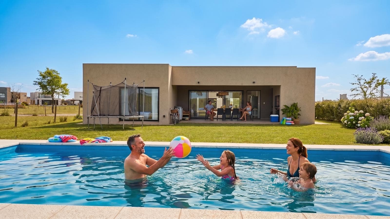 Full-Season Rental: Casa Quinta San Sebastian Pilar—4 Rooms, Park, Pool