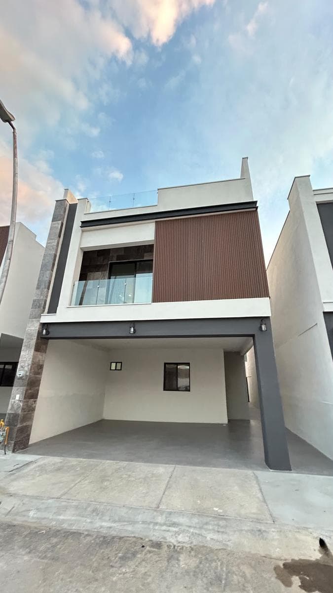 A brand-new, fully equipped, 3-story house with solar panels
