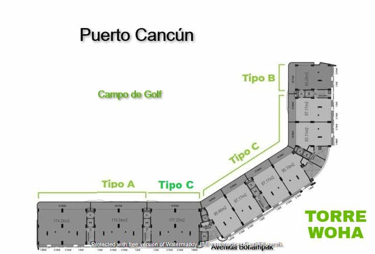 Brand-New 3-Bedroom Condo for Pre-Sale, Puerto Cancún, Bonampak Avenue.