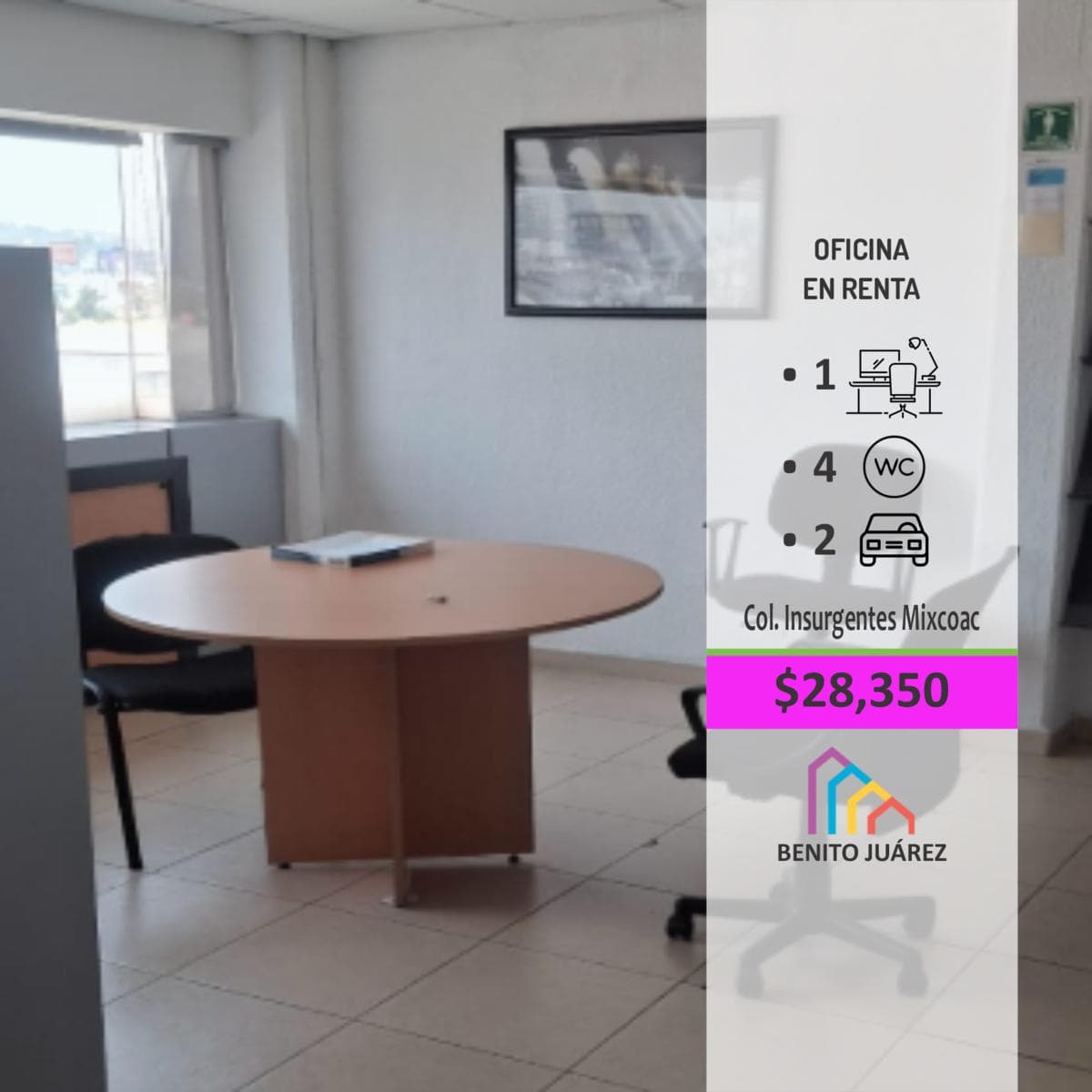 Spacious Office for Rent in Patriotismo