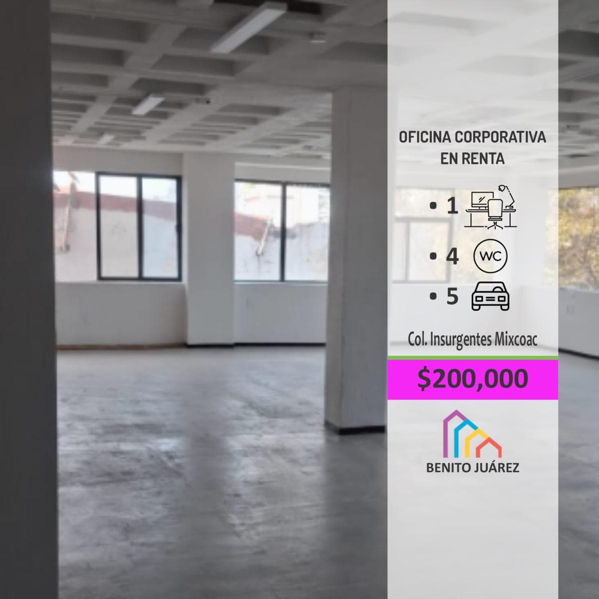 Spacious Corporate Office for Rent in Patriotismo