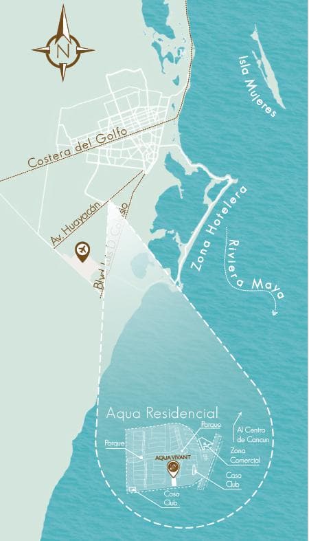 Pre-Sale Apartment, 3 Bedrooms, Aqua Residencial, Av. Huayacán, Cancún